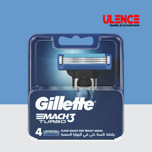 Gillette Mach 3 Turbo Manual Shaving Razor Blades - 4s Pack (Cartridge)